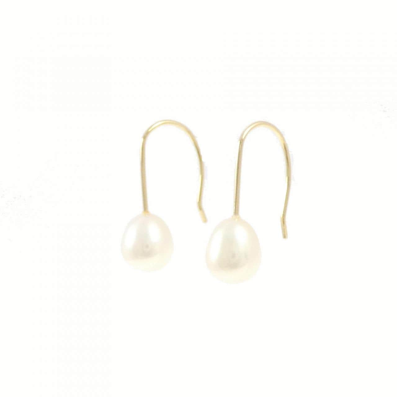 K18YG 淡水パール ピアス