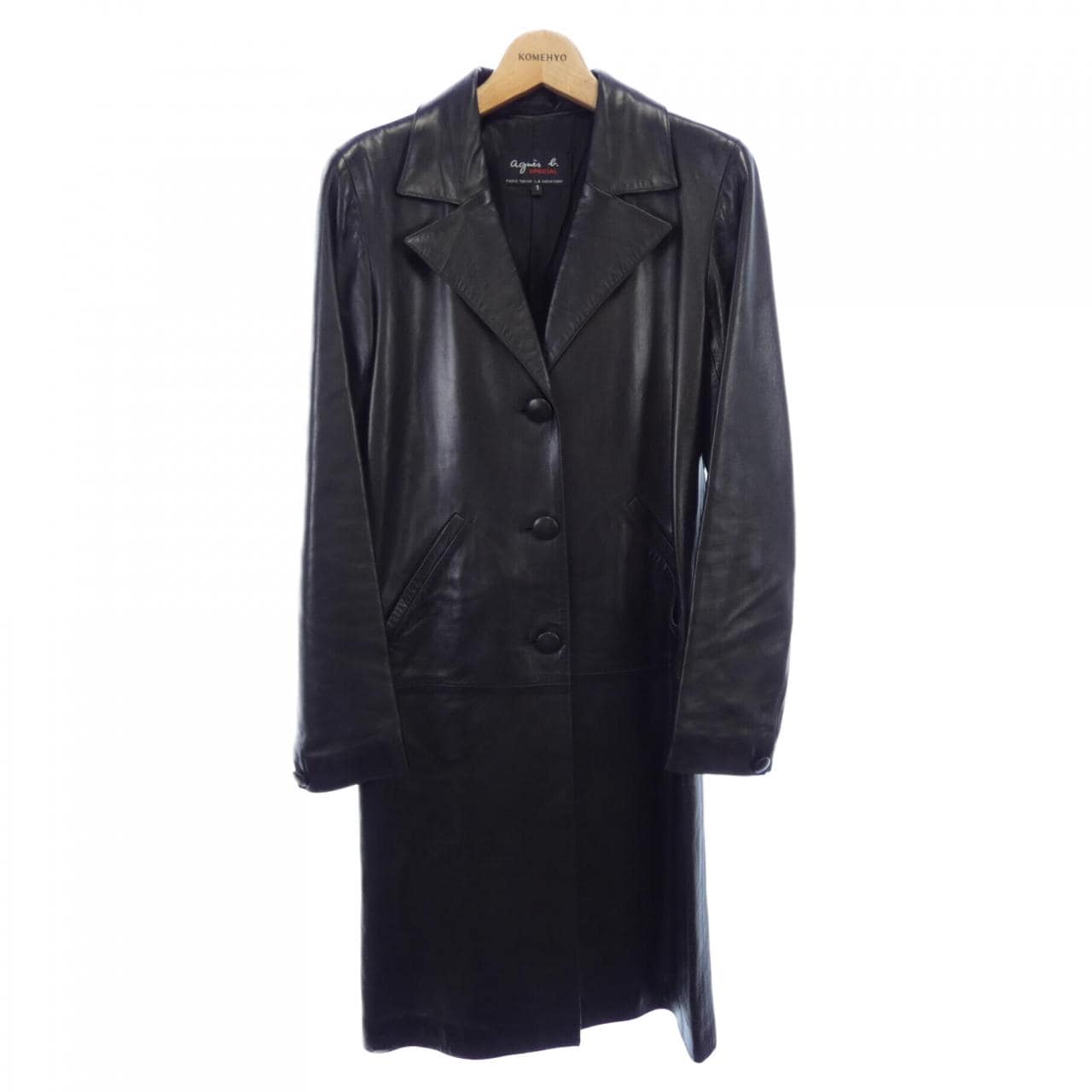 アニエスベー Agnes.b レザーコート