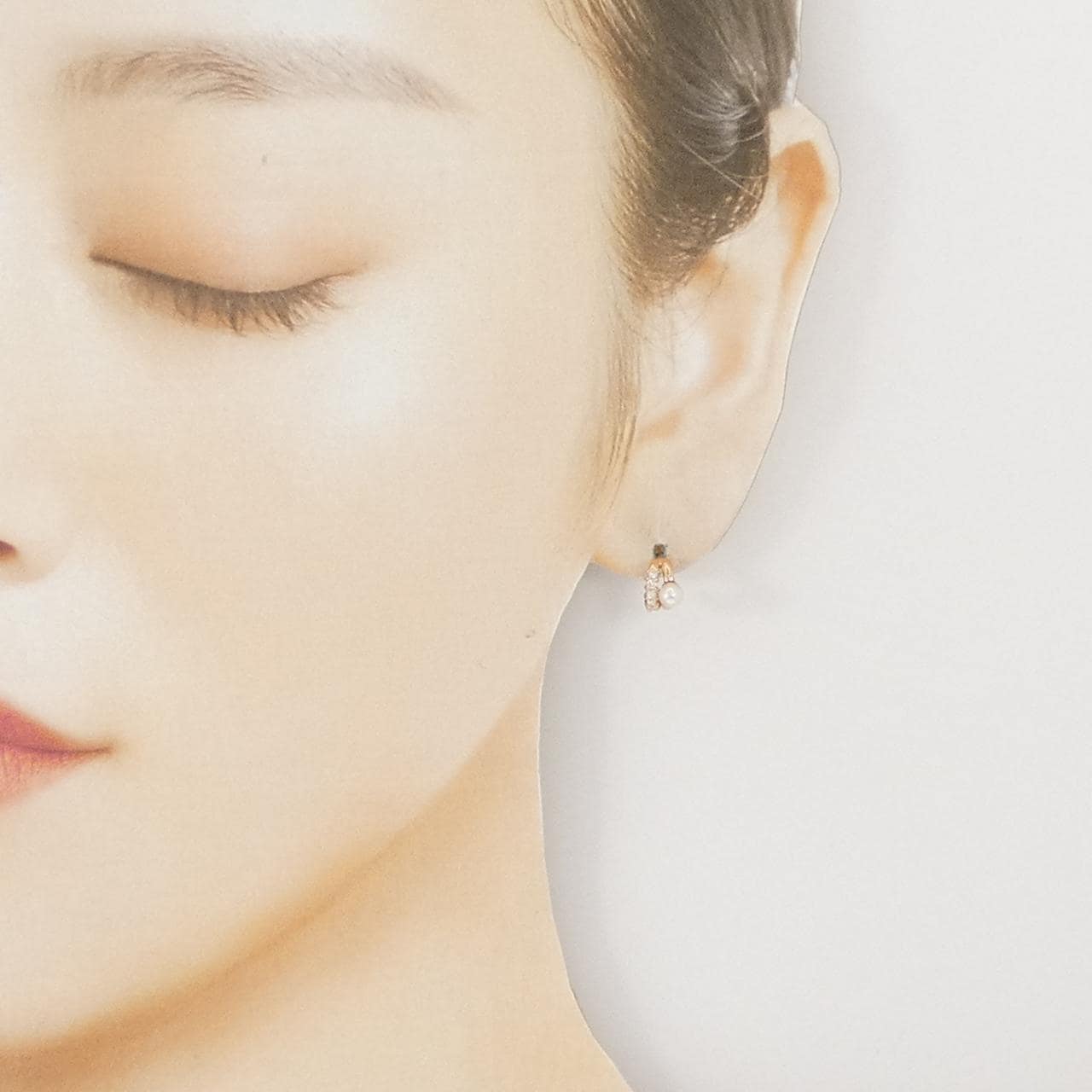 K18PG/K18YG アコヤパール ピアス 3.4mm