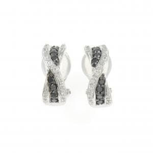 K18WG/K18BG ダイヤモンド ピアス/イヤリング 0.58CT