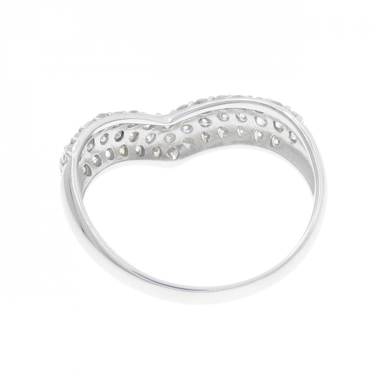 K18WG パヴェ ダイヤモンド リング 1.00CT