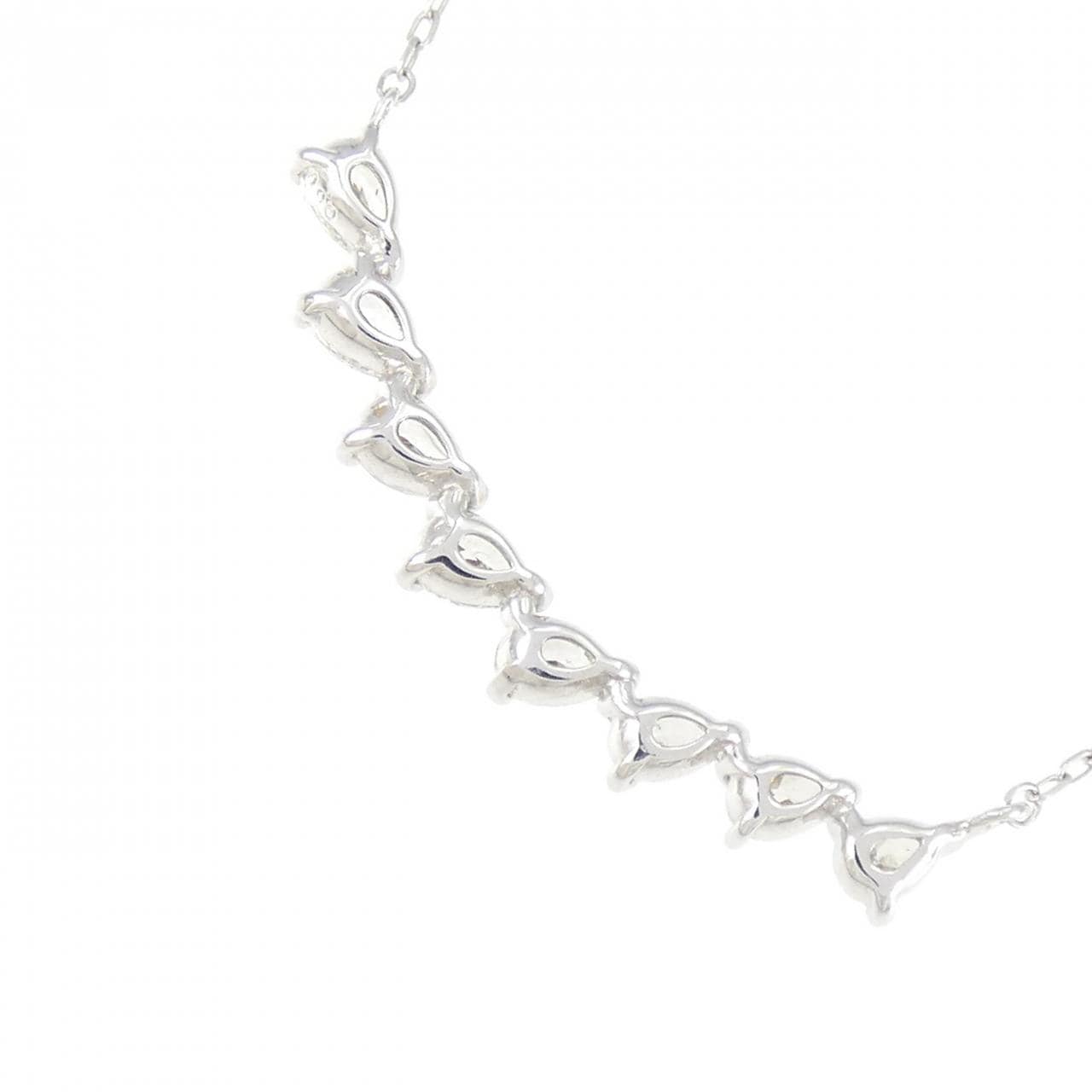 【新品】K18WG ダイヤモンド ネックレス 0.50CT