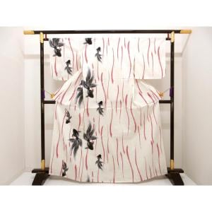 【新品】女ゆかた　片身替わり　Ｆサイズ