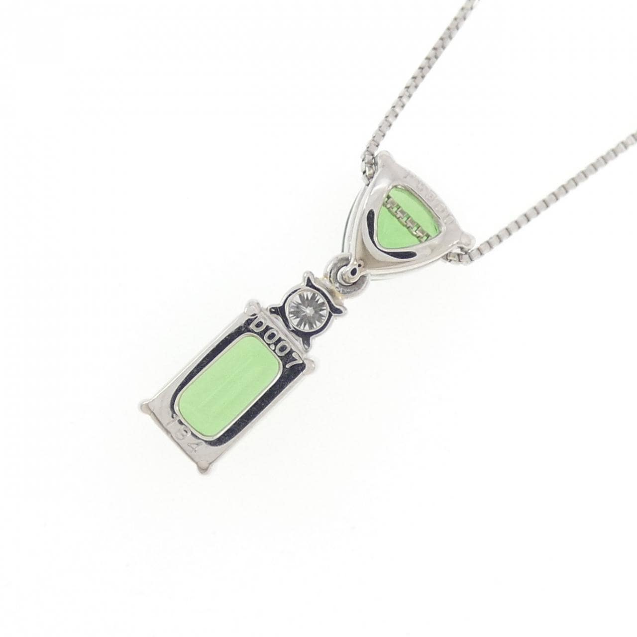 PT900/PT850 グリーンガーネット ネックレス 1.84CT