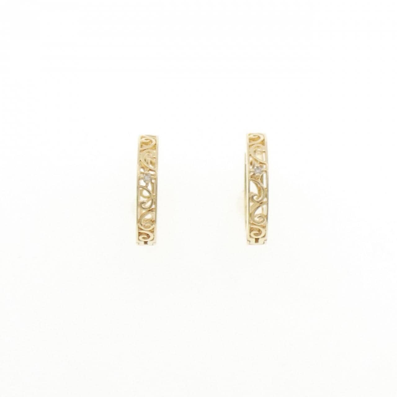 K14YG ダイヤモンド ピアス 0.02CT