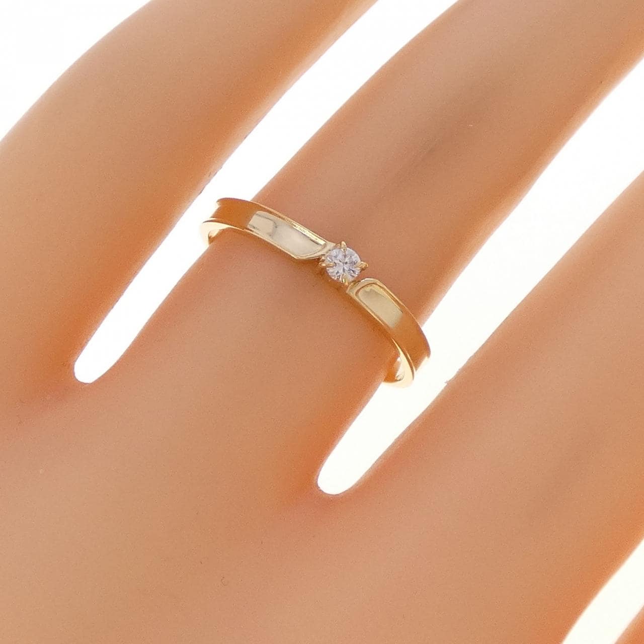 K18YG ダイヤモンド リング 0.05CT