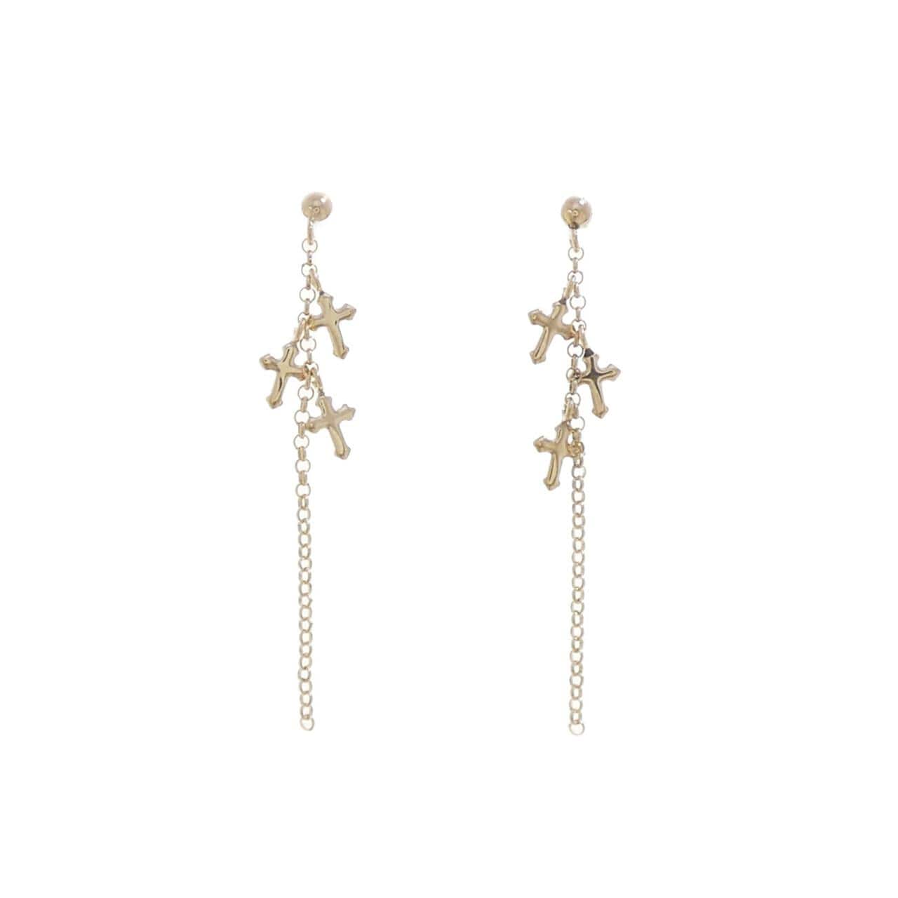 K10YG クロス ピアス