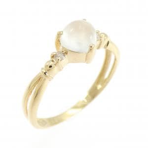 K18YG ハート ムーンストーン リング