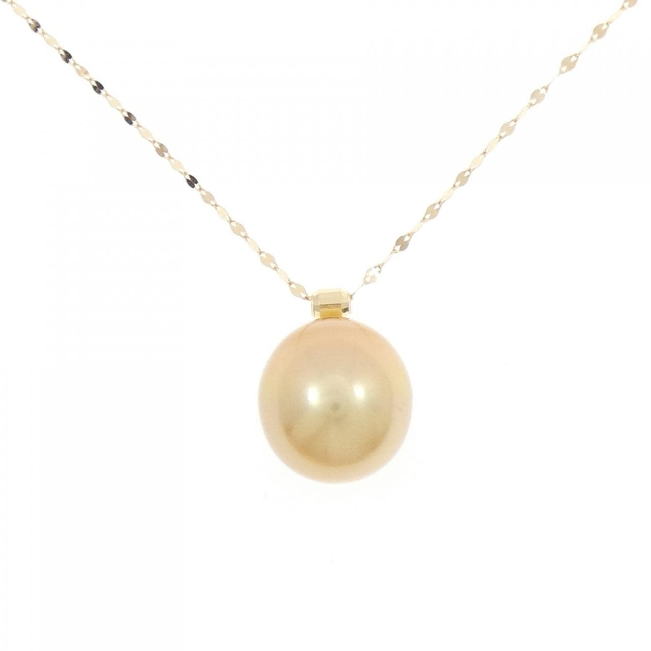 K18YG 白蝶パール ネックレス 13.1mm