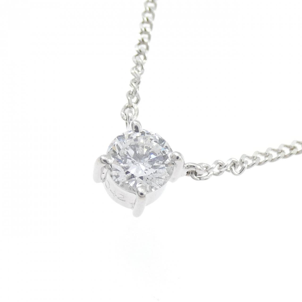 PT850 ソリティア ダイヤモンド ネックレス 0.42CT