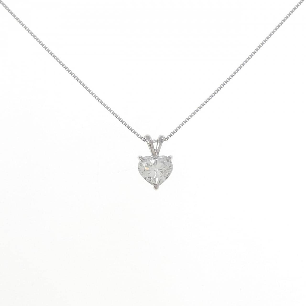 PT900/PT850 ハート ダイヤモンド ネックレス 0.622CT