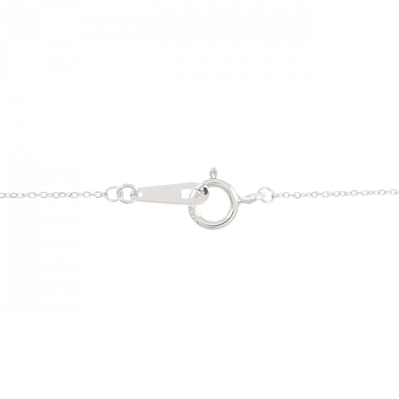 K10WG リボン ダイヤモンド ネックレス 0.12CT