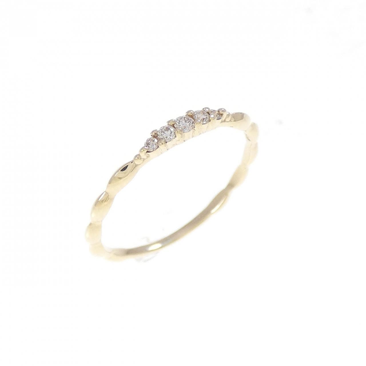 K10YG ダイヤモンド ピンキーリング 0.03CT