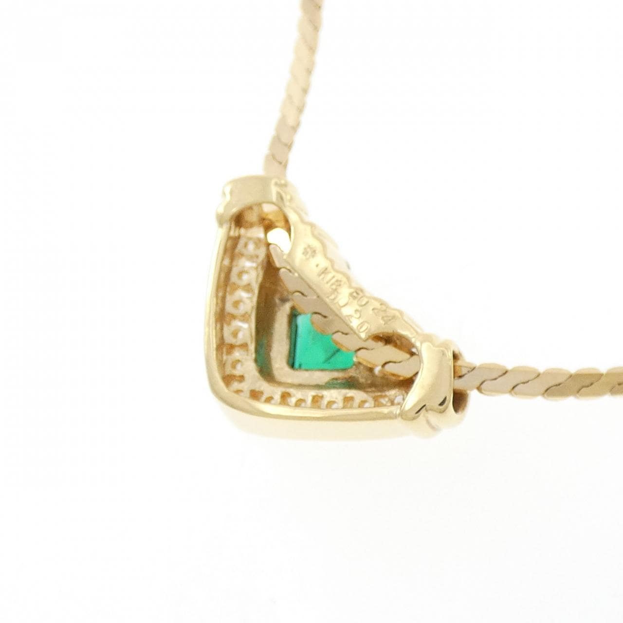 クレサンベール 合成エメラルド ネックレス 0.24CT