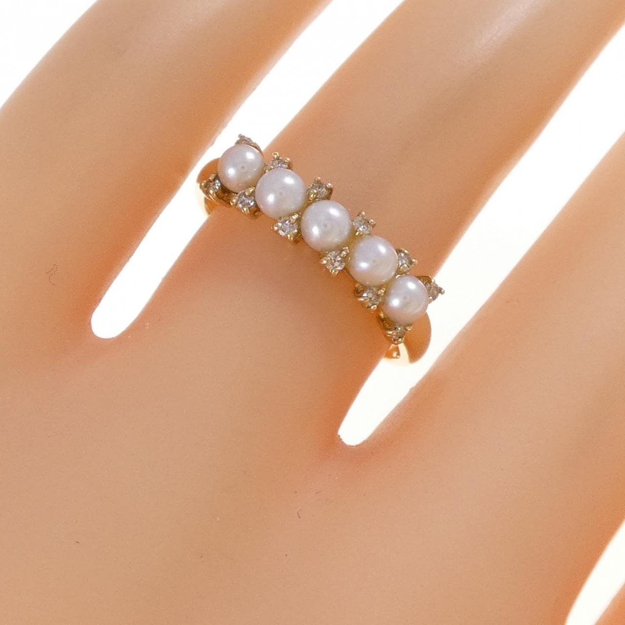 K18YG アコヤパール リング