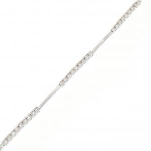 K18WG ダイヤモンド ブレスレット 1.00CT