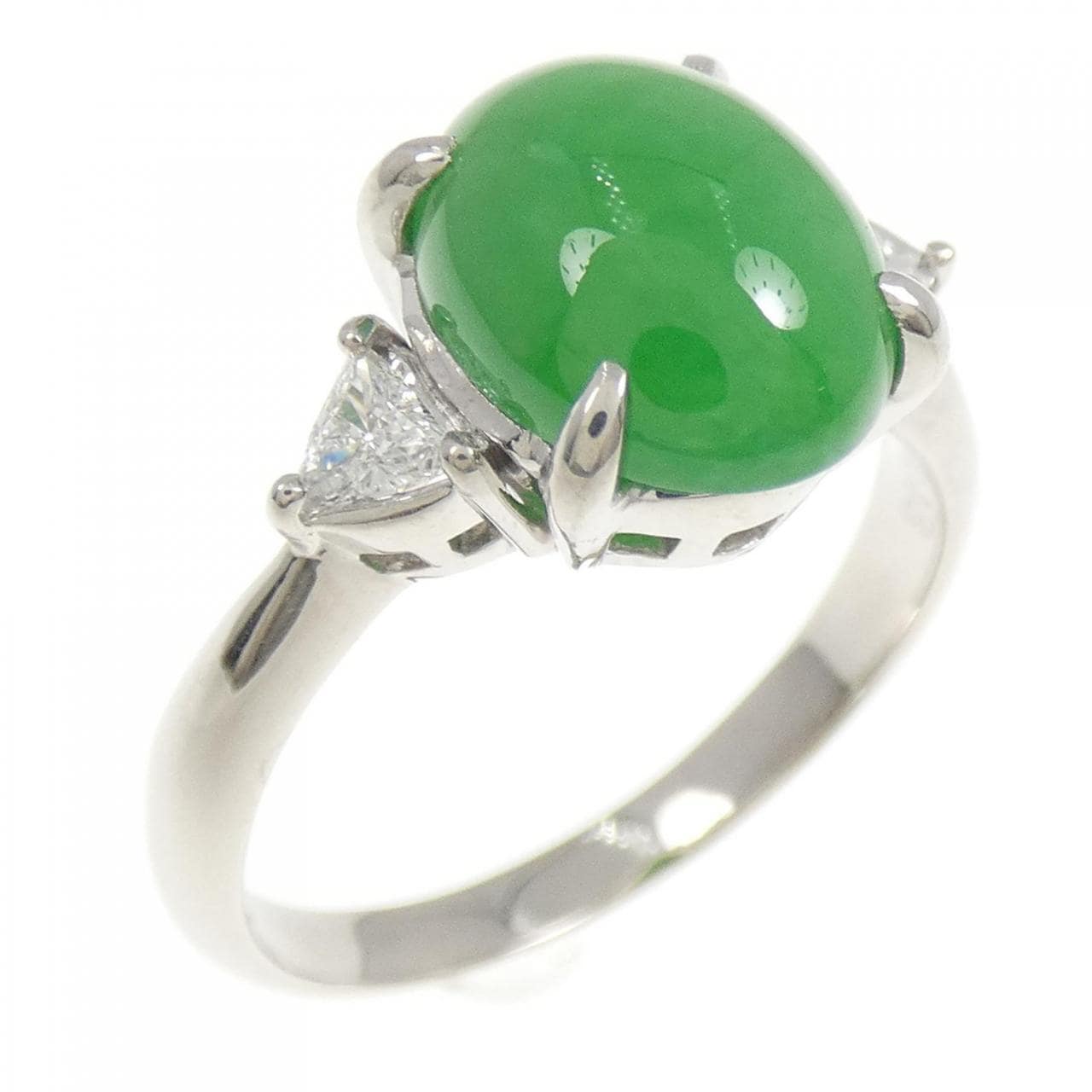 PT900 ヒスイ リング 3.64CT