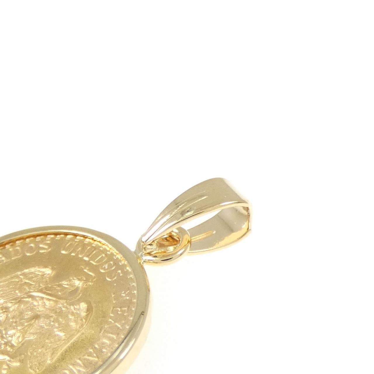 K18YG (框) 硬币吊坠