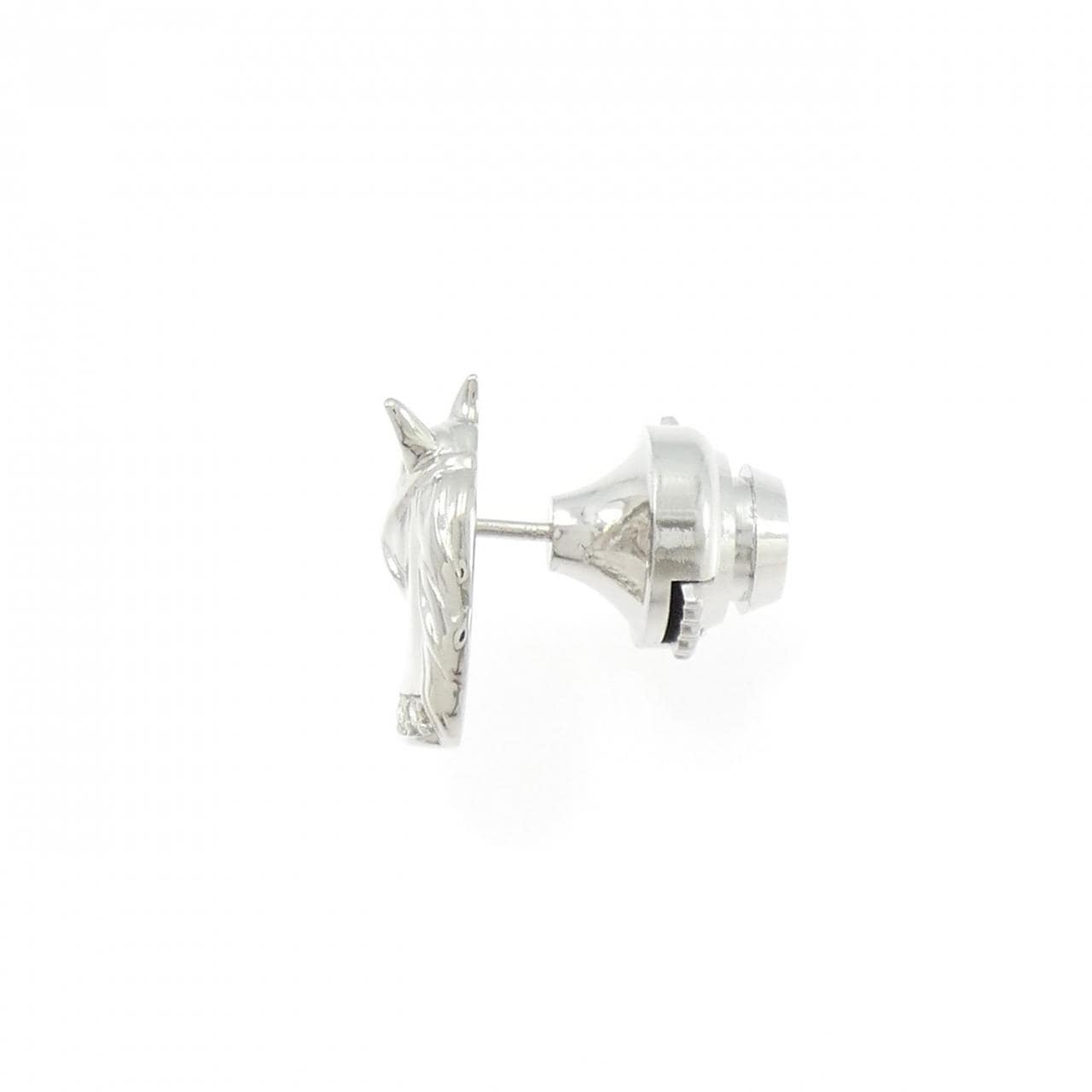 K18WG ホース ダイヤモンド ブローチ 0.07CT