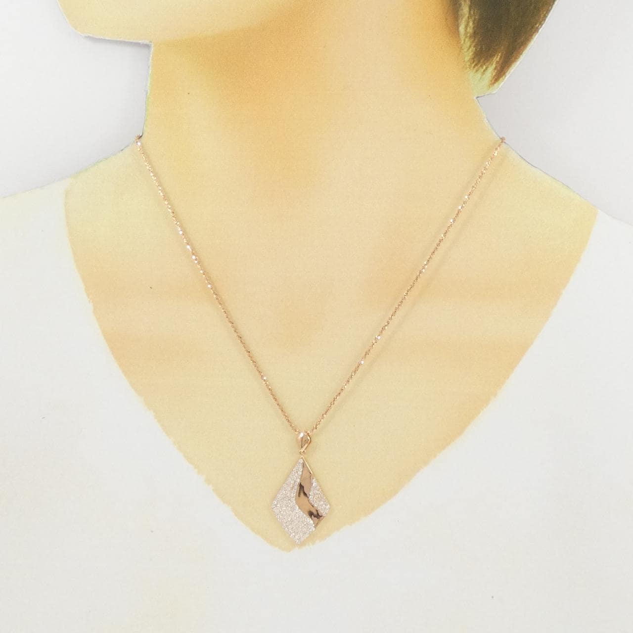 K18PG/750PG ダイヤモンド ネックレス 0.65CT