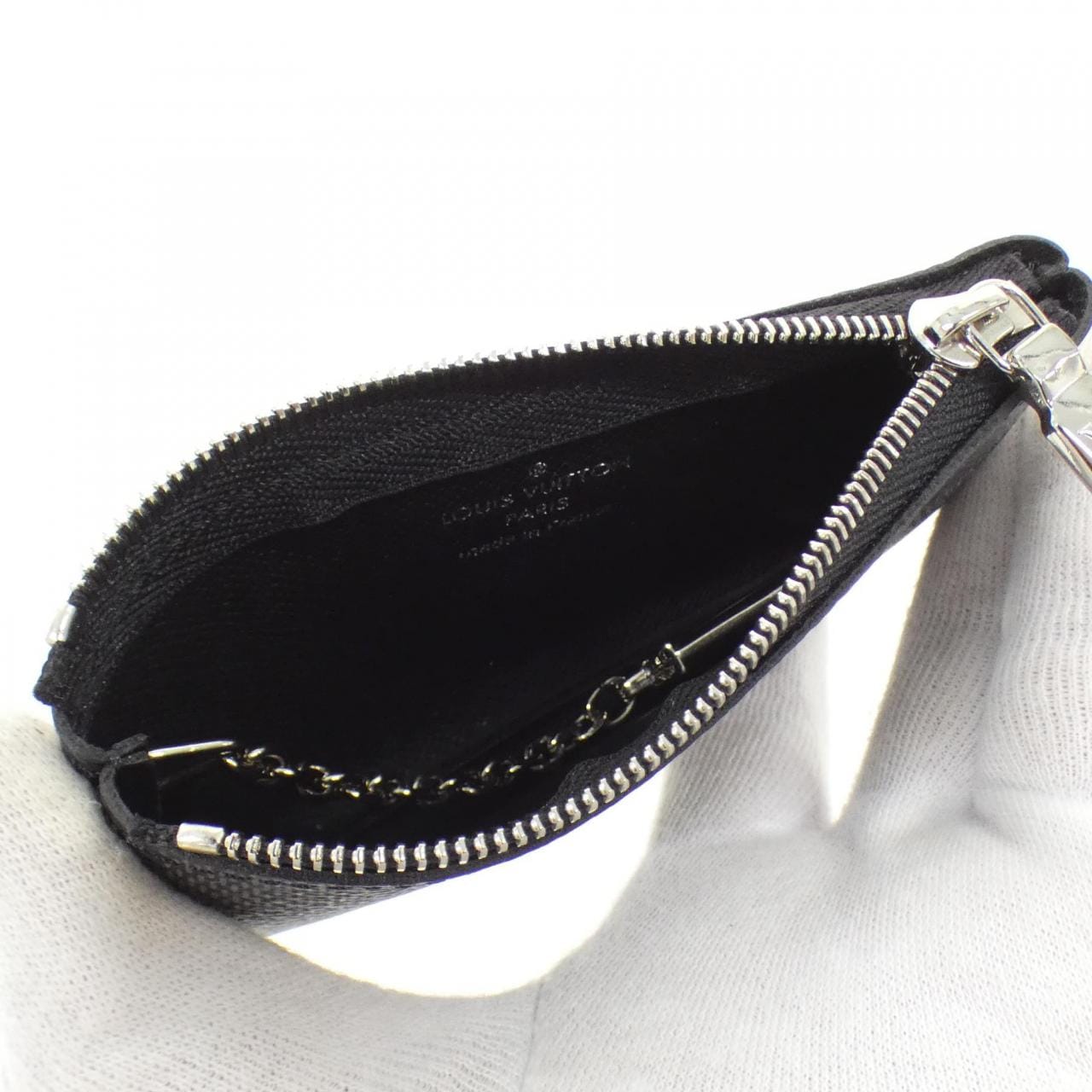 LOUIS VUITTON Damier Graphite Card Key Case Pochette Cle N60155 Coin & Key Case
