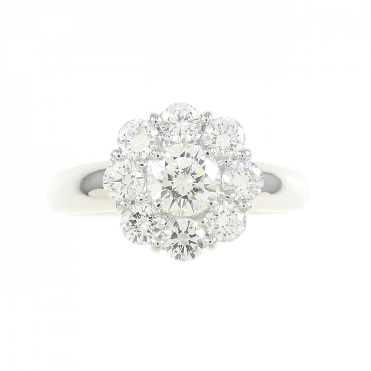 PT900花朵钻石戒指0.34CT