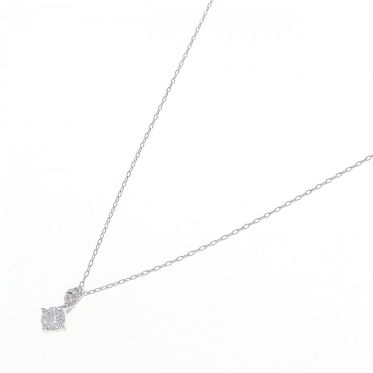 K18WG ダイヤモンド ネックレス 0.10CT