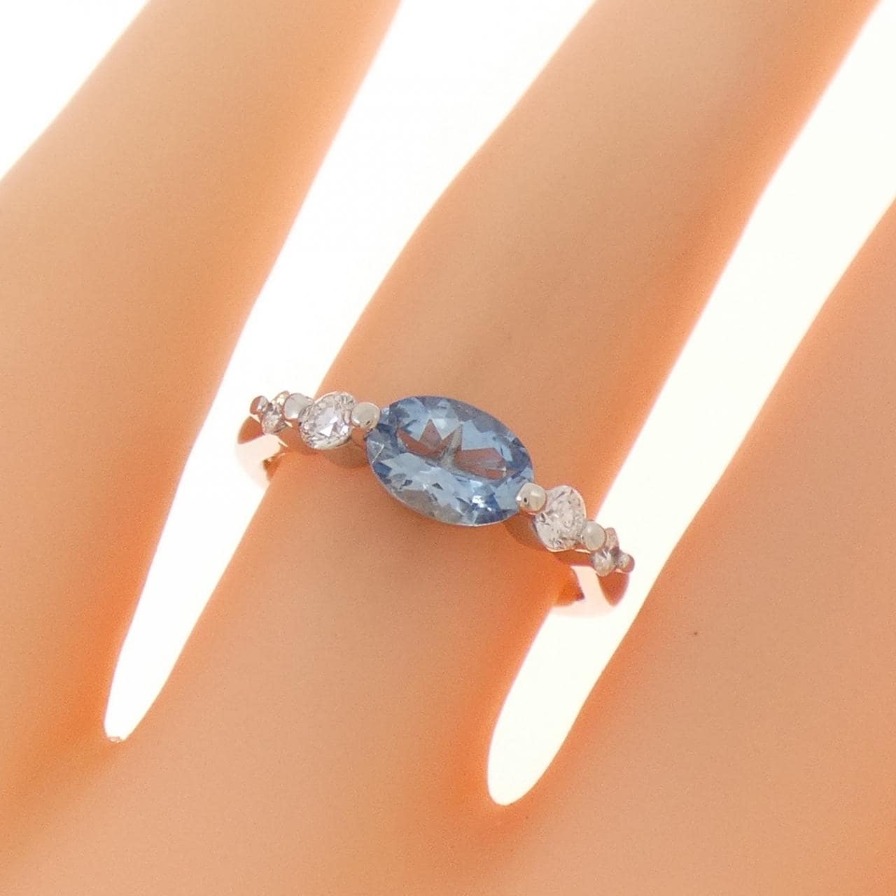 PT900 アクアマリン リング 0.63CT