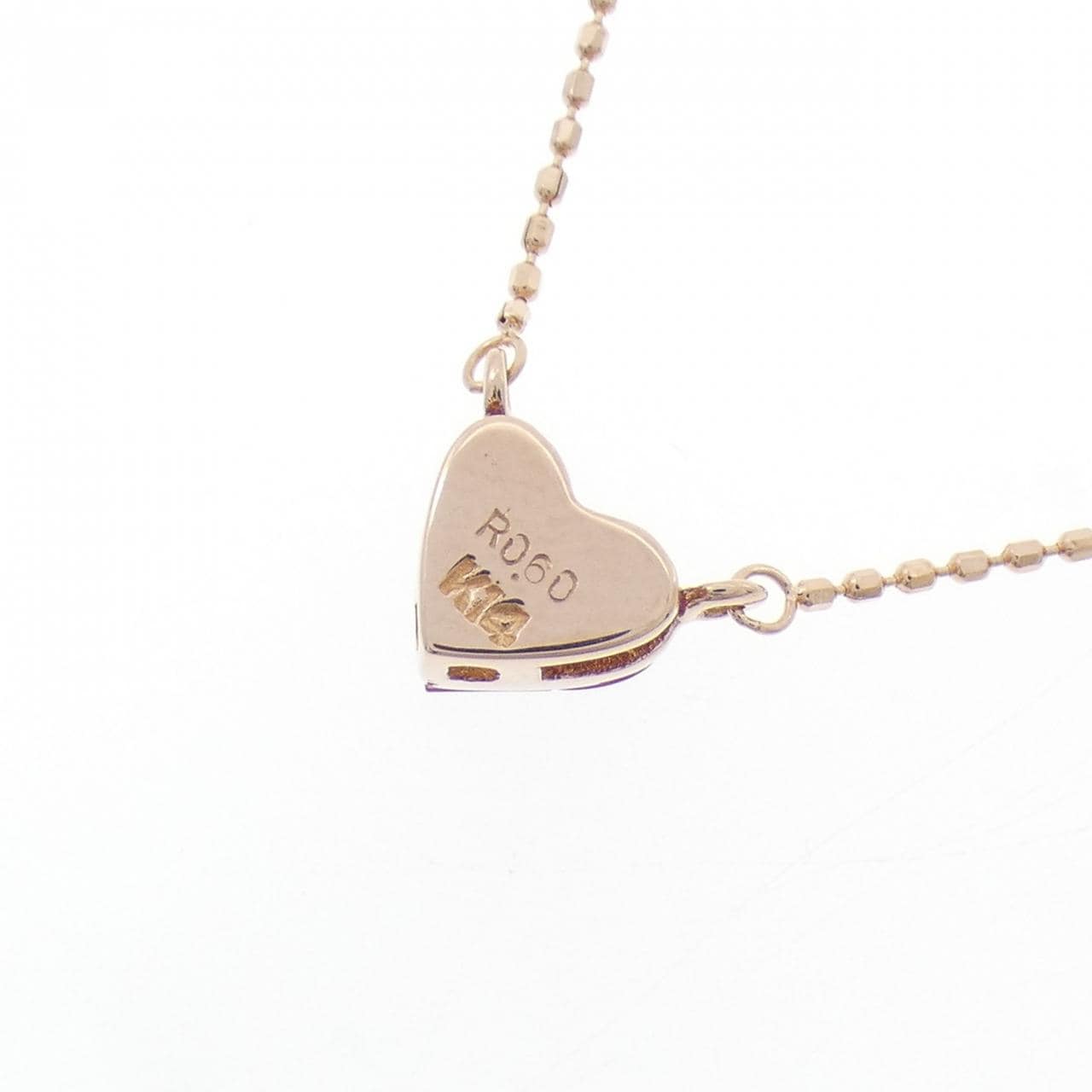 K14PG Heart Ruby Necklace 0.60CT
