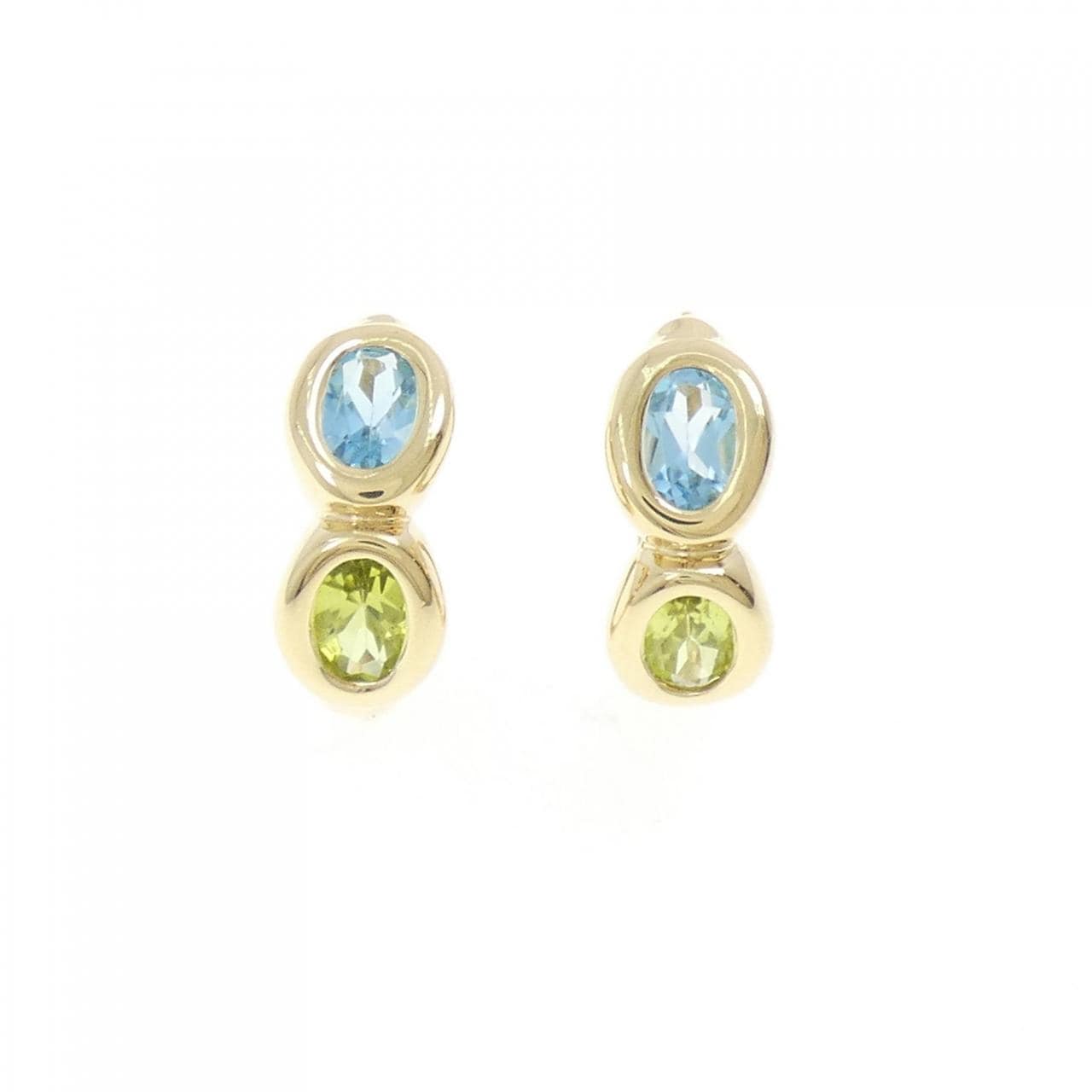 K18YG ペリドット ピアス