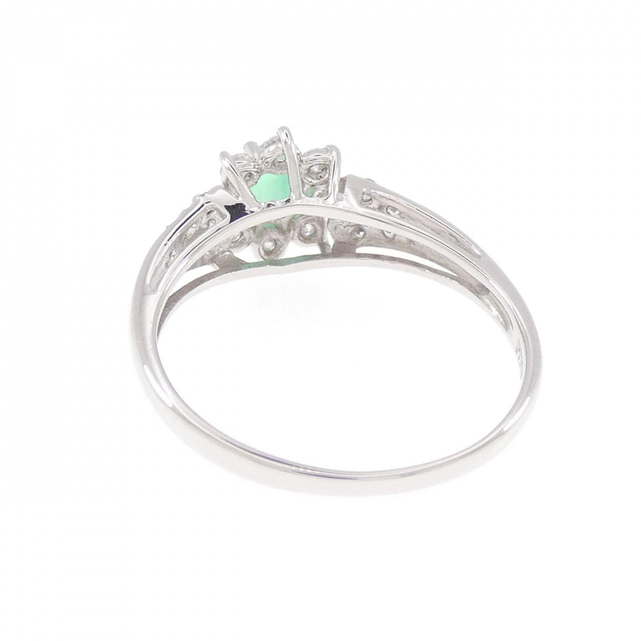 PT900 エメラルドキャッツアイ リング 0.34CT