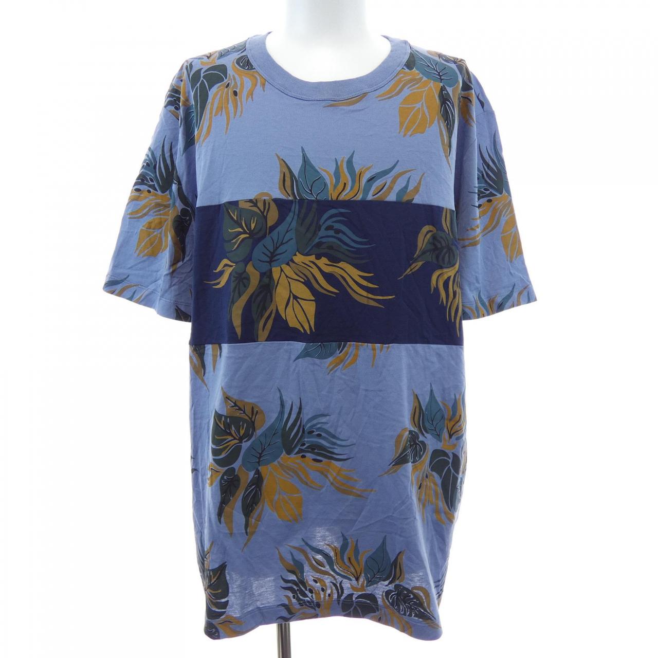 ルイヴィトン LOUIS VUITTON プリンテッドブロッサムストライプインサートTシャツ HEY02WFMB Tシャツ
