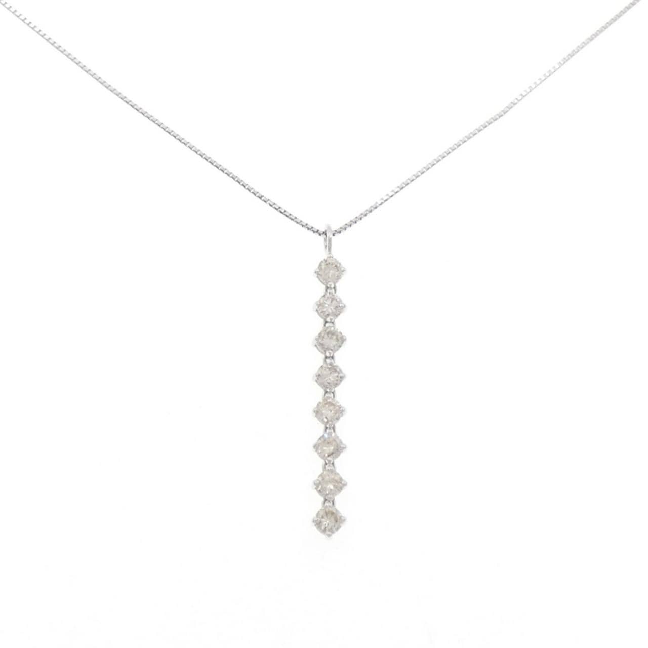 K18WG ダイヤモンド ネックレス 1.00CT