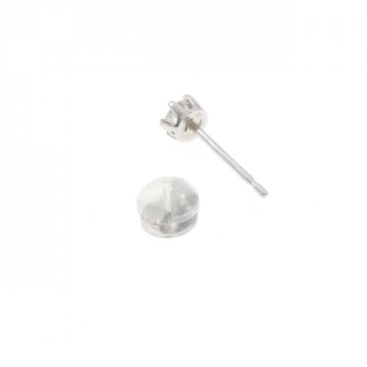 PT900 ソリティア ダイヤモンド ピアス 0.20CT 片耳