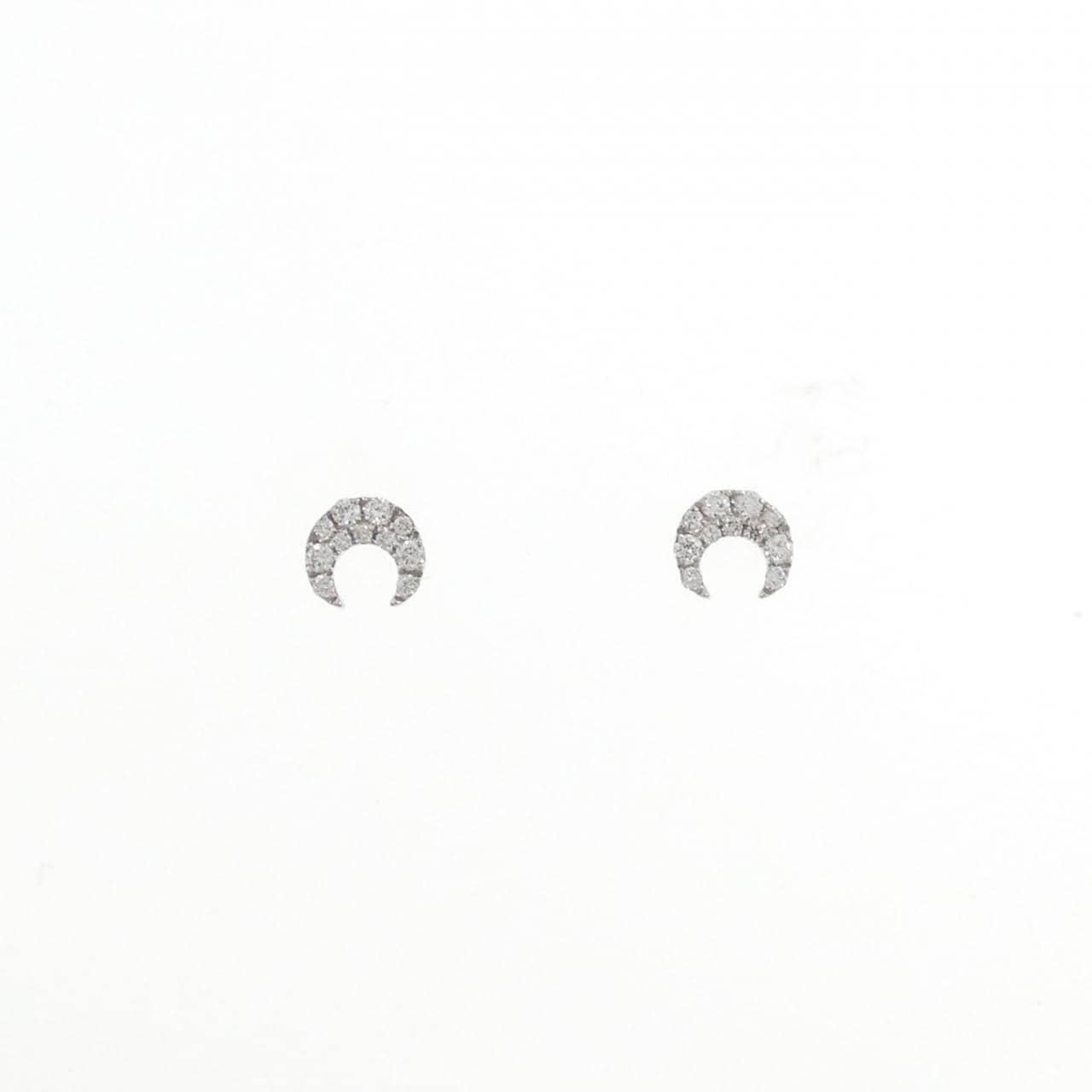 750WG/K18WG ダイヤモンド ピアス 0.08CT