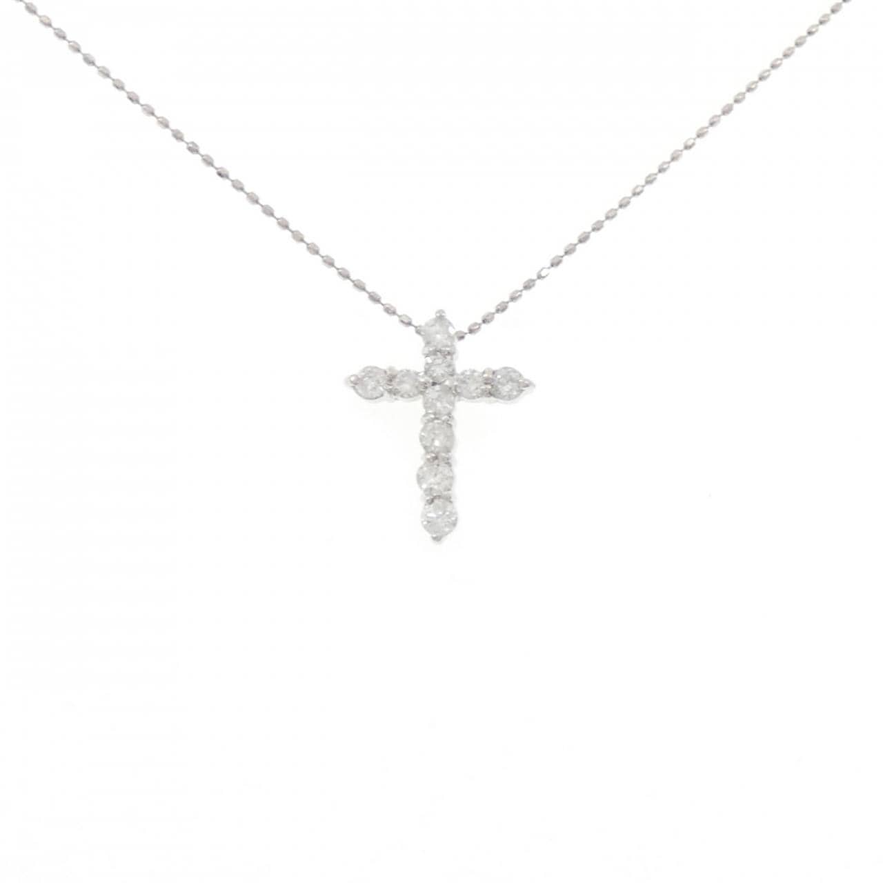PT900/PT850 クロス ダイヤモンド ネックレス 0.50CT