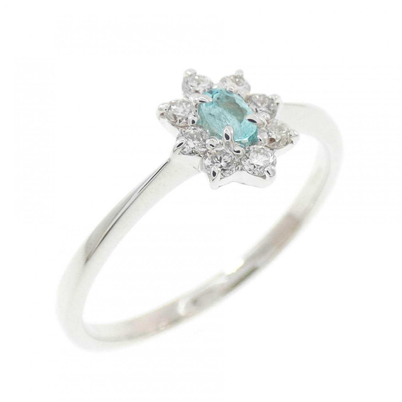 K18WG トルマリン リング 0.07CT