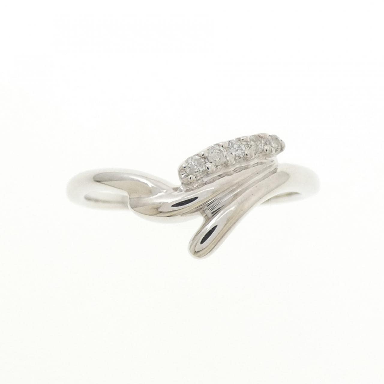 K18WG ダイヤモンド リング 0.05CT