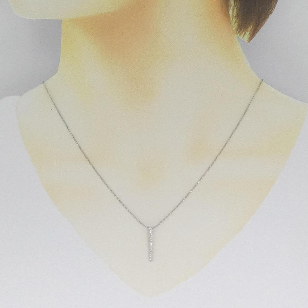 K14WG/K18WG ダイヤモンド ネックレス 0.20CT