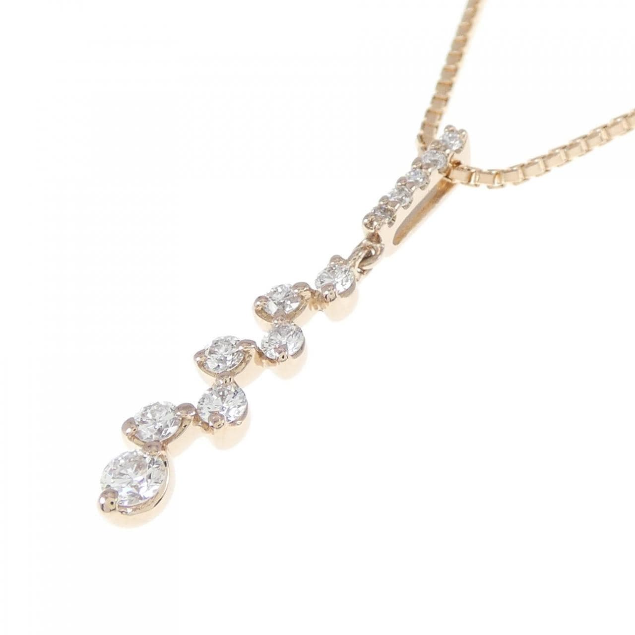 K18PG ダイヤモンド ネックレス 0.21CT