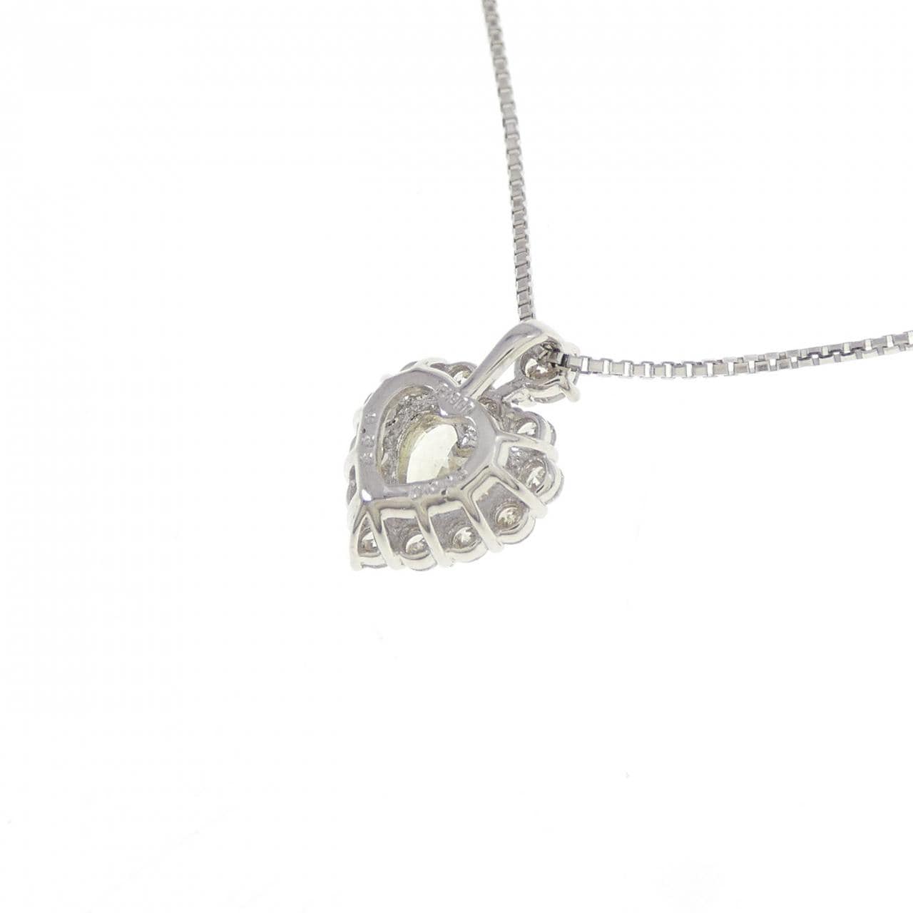 【新品】PT900/PT850 ハート ダイヤモンド ネックレス 0.33CT