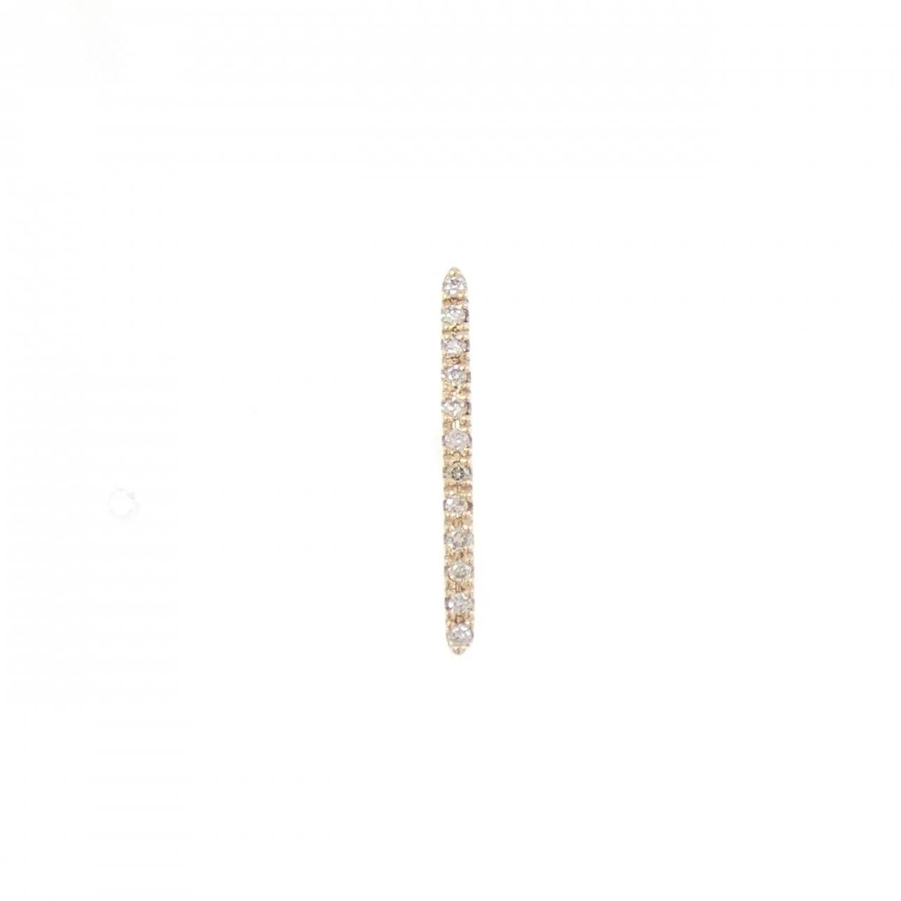 ヒロタカ ゴサマー ショートバー ピアス 0.06CT 片耳