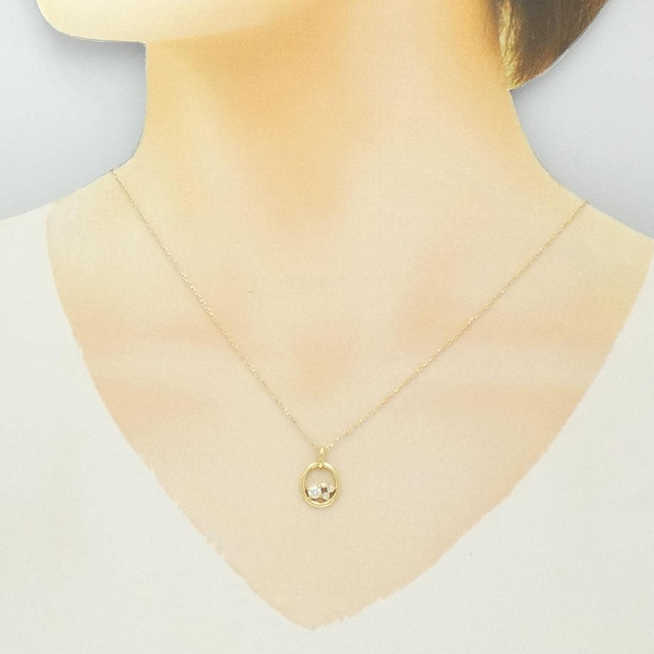 K18YG ダイヤモンド ネックレス 0.20CT