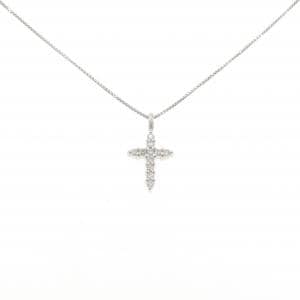 PT900/PT850 クロス ダイヤモンド ネックレス 0.10CT