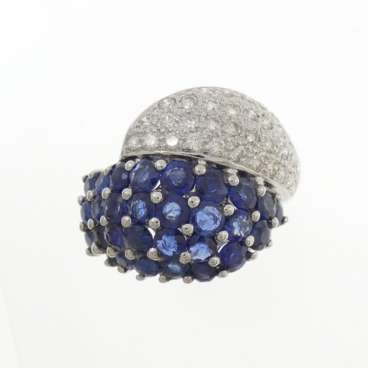 K18WG サファイヤ リング 3.07CT