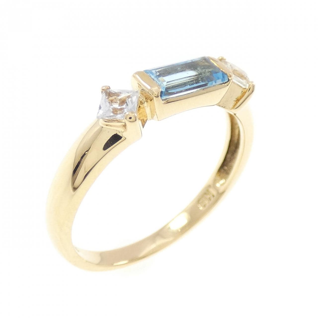 K18YG ブルートパーズ リング