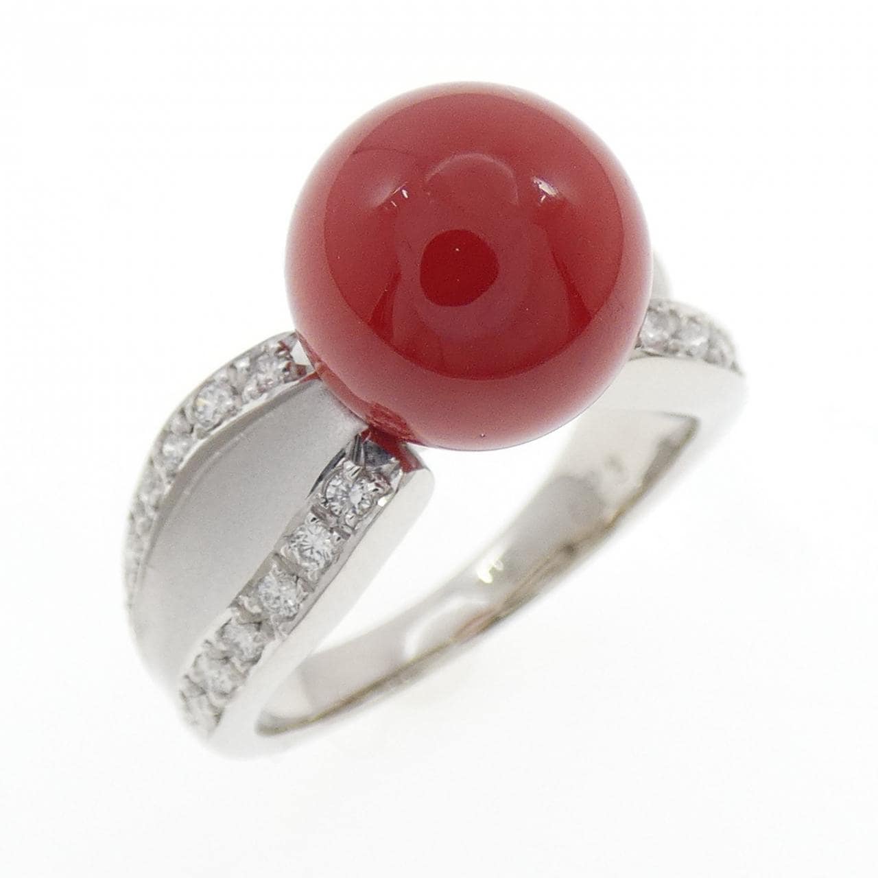 PT900 サンゴ リング 9.6mm