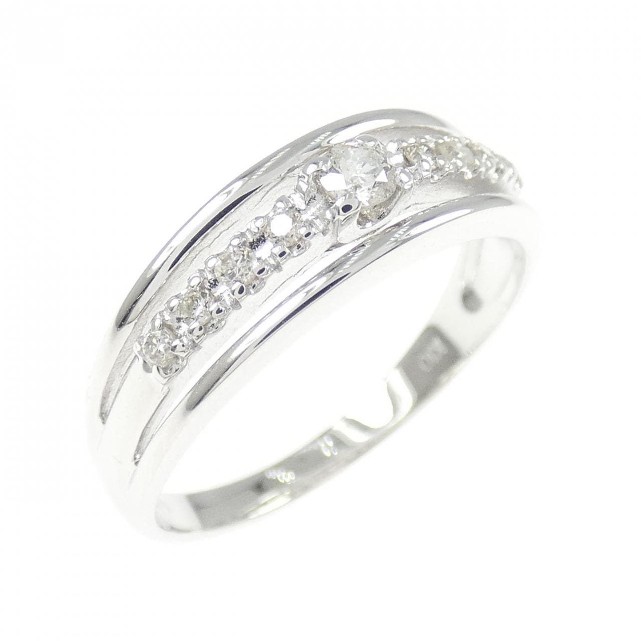 K10WG ダイヤモンド リング 0.14CT