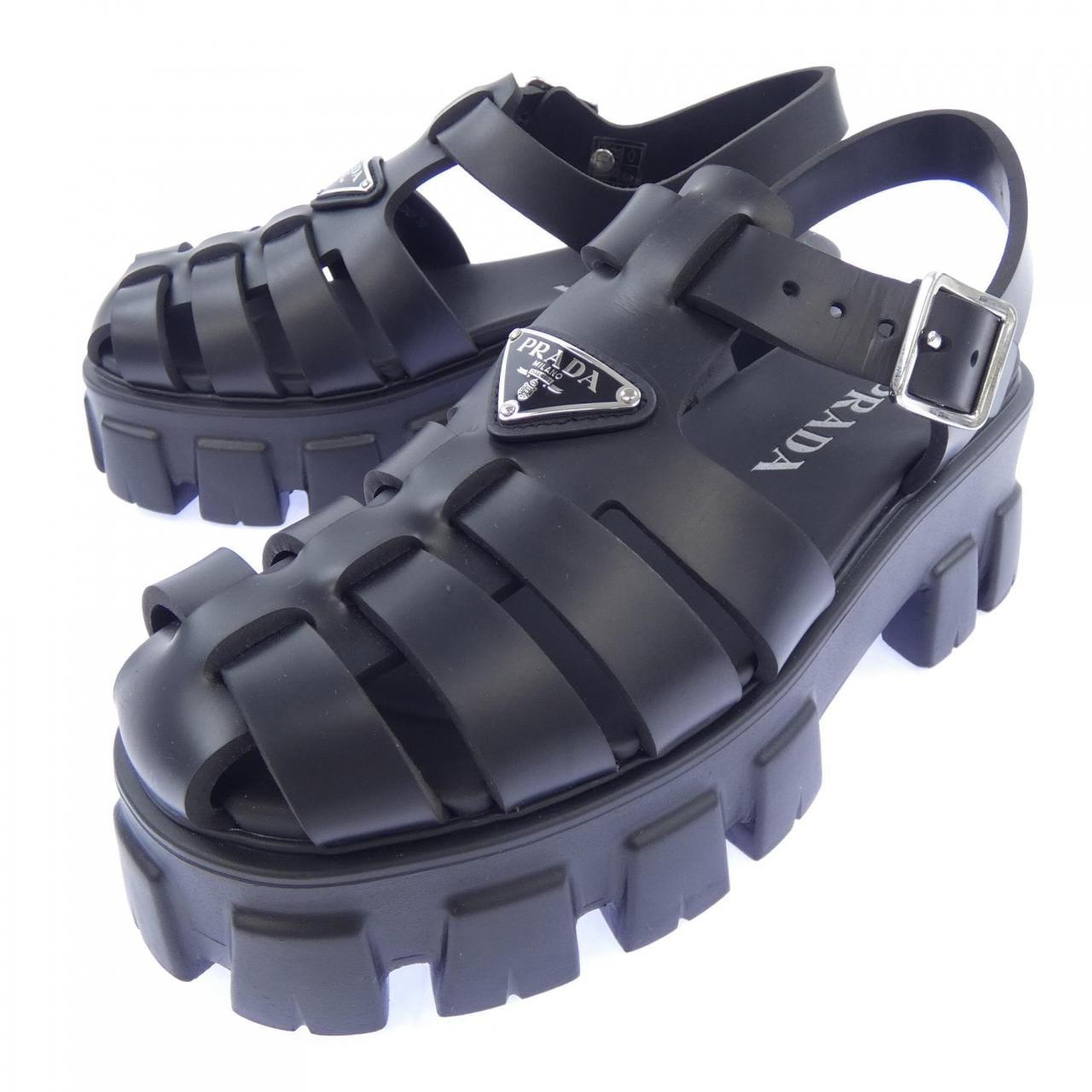 プラダ PRADA モノリス ラバーサンダル  トライアングルロゴ 2X3083 サンダル