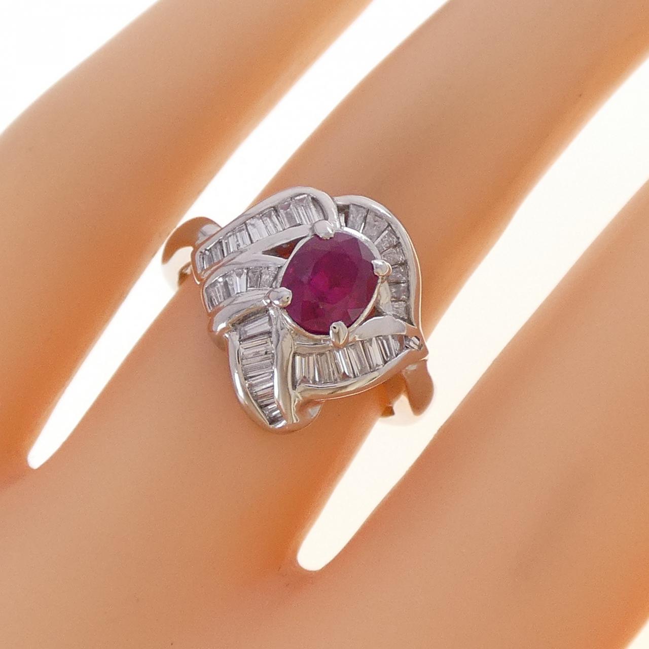 PT900 ルビー リング 1.13CT
